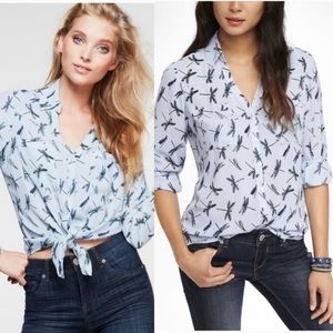 Dragonfly button up shirt from Express. Sz M